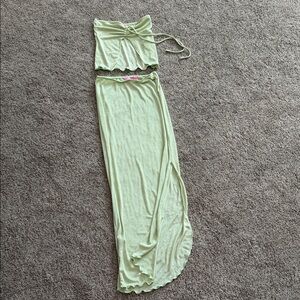 Green Two-Piece Skirt Set from Edikted